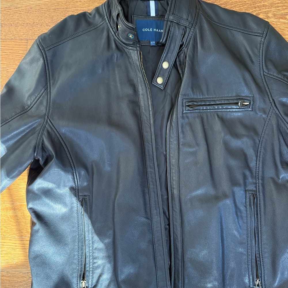 Cole Haan Men's Dark Leather Jacket